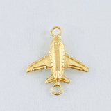 Charm Airplane 0.5gr / 3/4 in / 18K Gold