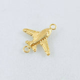Charm Airplane 0.5gr / 3/4 in / 18K Gold