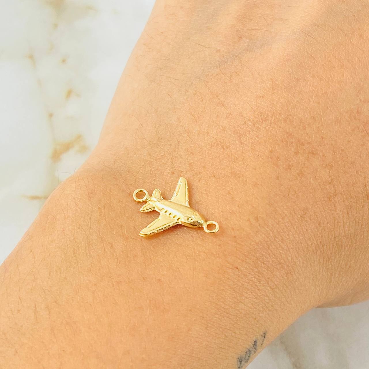 Charm Airplane 0.45gr / 3/4 in / 18K Gold