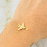 Charm Airplane 0.5gr / 3/4 in / 18K Gold