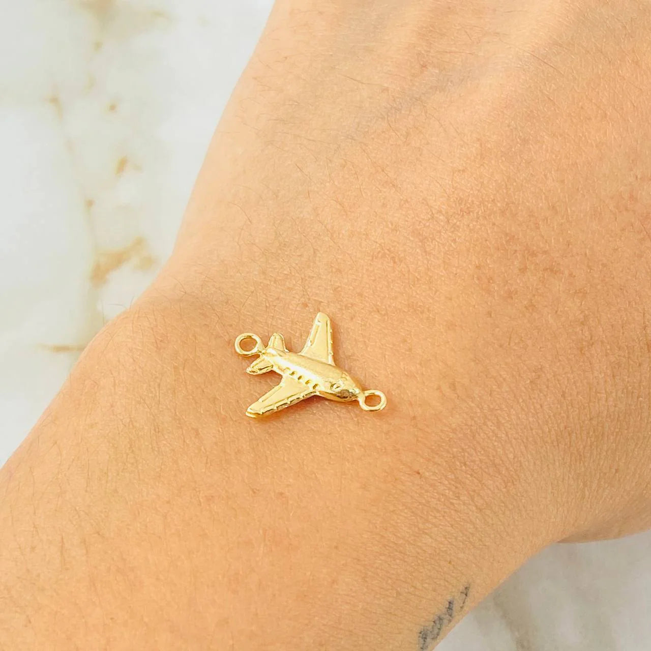 Herraje Avión 0.5 g / 3/4 in Oro Amarillo 18K