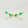 Piercing Arete Earcuff Simulador Esmeraldas 25pts 0.7g / 3/4 in Oro Amarillo 18K (Joya)