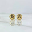 Stud Earrings Sol 0.8gr / 8mm Textured 18K Yellow Gold *