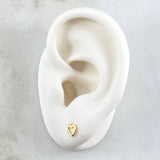 Topos Silueta Corazón 0.6gr / 5mm Lisos Oro Amarillo 18K *
