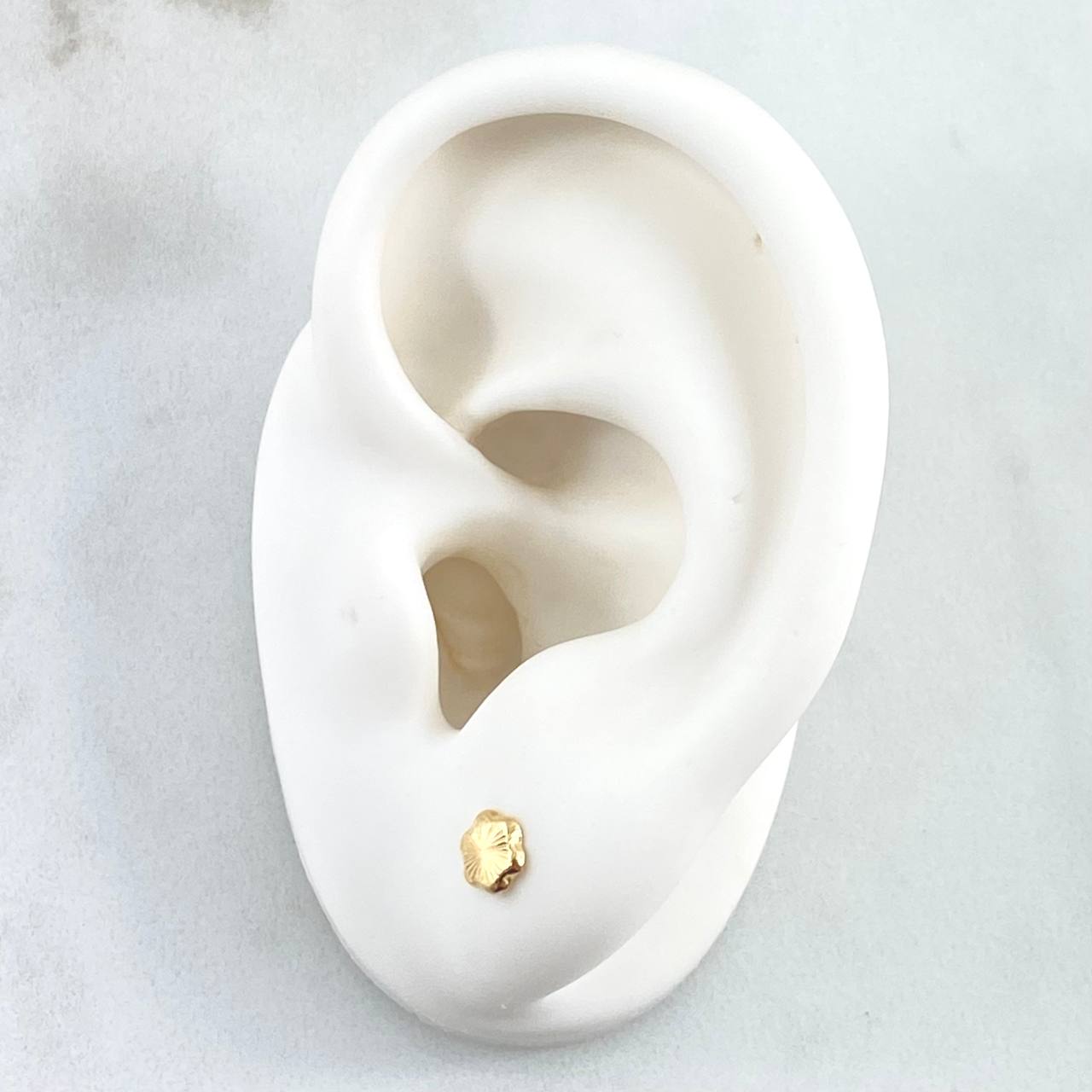 Topos Flor 0.5gr / 5mm Diamantada Oro Amarillo 18K *