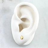 Topos Flor 0.5gr / 5mm Diamantada Oro Amarillo 18K *