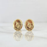 Topos San Miguel Arcangel 1.1gr / 12mm Ovalo Oro Amarillo 18K *