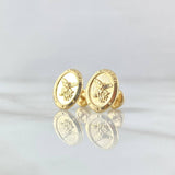 Topos San Miguel Arcangel 1.1gr / 12mm Ovalo Oro Amarillo 18K *