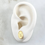 Topos San Miguel Arcangel 1.1gr / 12mm Ovalo Oro Amarillo 18K *