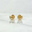 Stud Earrings Silhouette Moon 0.6gr / 6mm Polished 18K Yellow Gold *