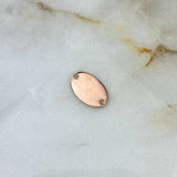 Charm Oval Plate 0.8gr / 1.1cm-1.7cm / Polished Rose Gold