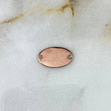 Charm Oval Plate 0.75gr / 1.1cm-1.7cm / Polished Rose Gold