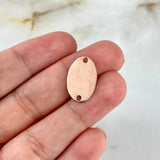 Charm Oval Plate 0.8gr / 1.1cm-1.7cm / Polished Rose Gold