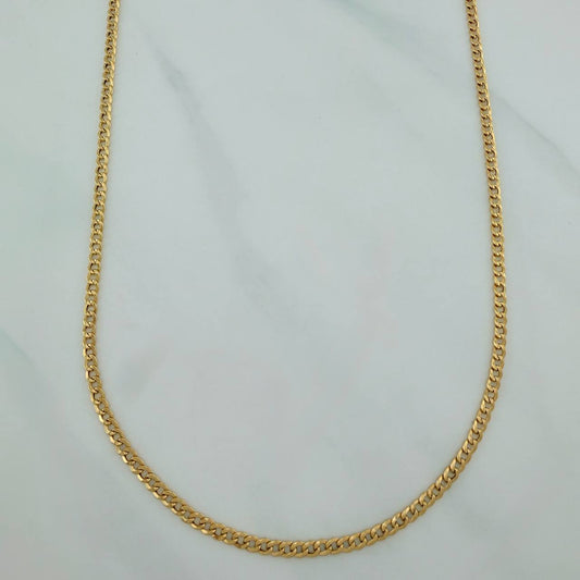 Cadena Cubana 3.55 g / 28 1/4 in / 2.55 mm Oro Amarillo 18K
