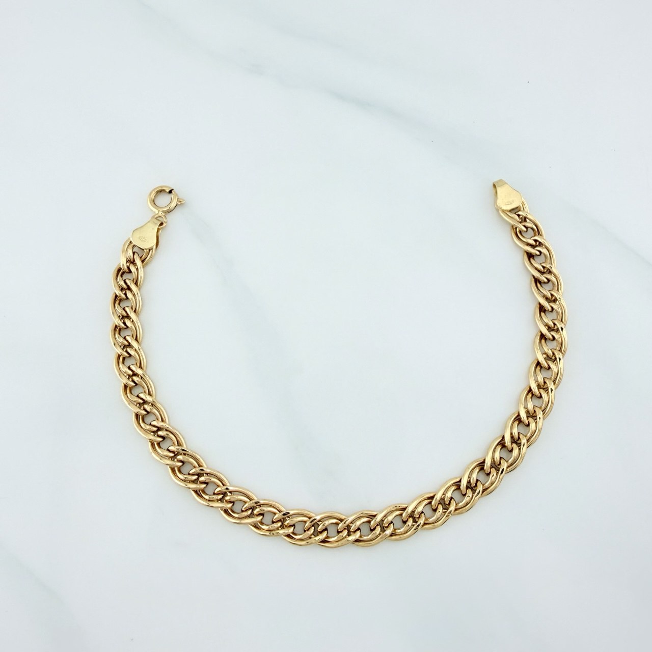 Pulso Doble Garibaldi 4.9 g / 7 in / 5.4 mm Oro Amarillo 18K