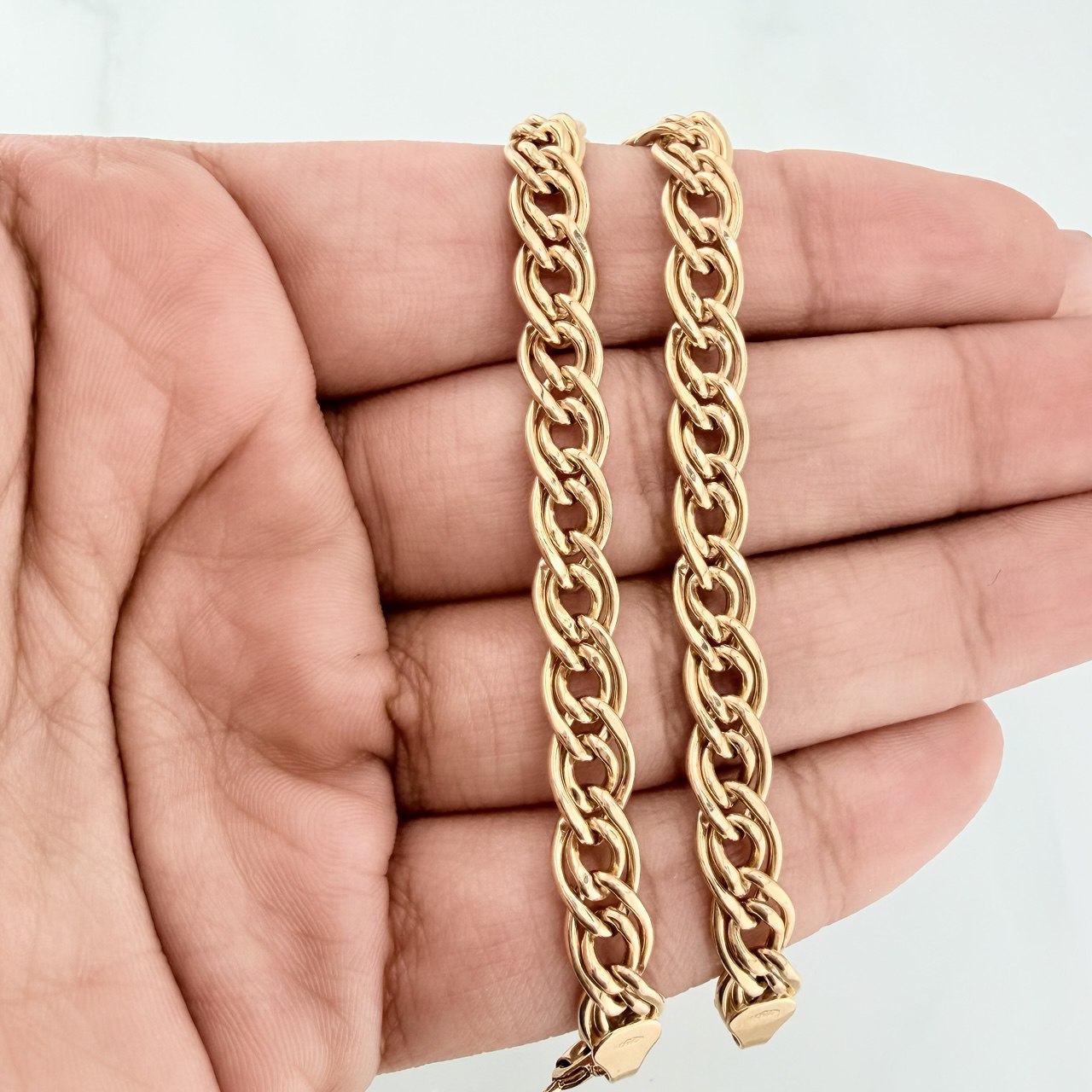 Pulso Doble Garibaldi 4.9 g / 7 in / 5.4 mm Oro Amarillo 18K