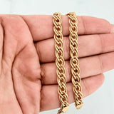 Pulso Doble Garibaldi 4.9 g / 7 in / 5.4 mm Oro Amarillo 18K