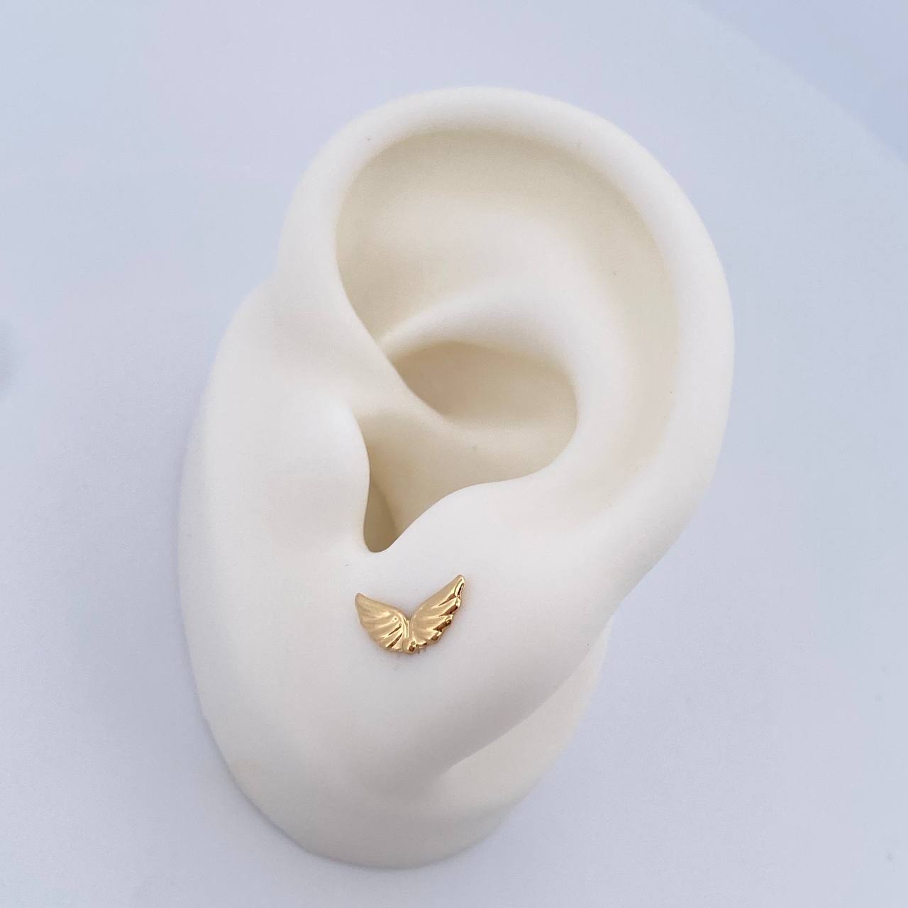 Angel Wing Stud Earrings 0.6gr / 18K Gold