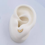 Angel Wing Stud Earrings 0.6gr / 18K Gold