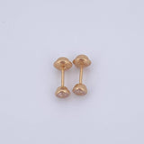 Bezel Stud Earrings 0.65gr / 18K Gold