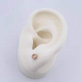 Bezel Stud Earrings 0.65gr / 18K Gold