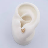 Stud Earrings Butterfly 0.85gr / 18K Yellow Gold &