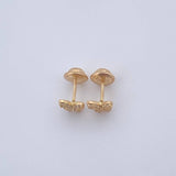 Stud Earrings Butterfly 0.85gr / 18K Yellow Gold &