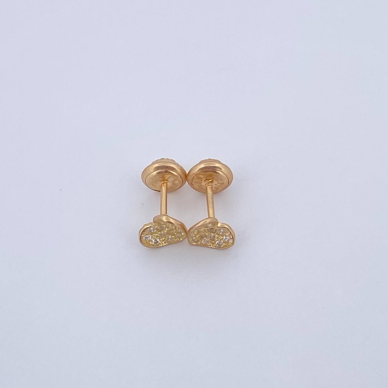 Topos Pliegue Corazon 0.85gr /  Oro Amarillo 18K &