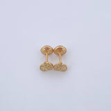 Topos Pliegue Corazon 0.85gr /  Oro Amarillo 18K &