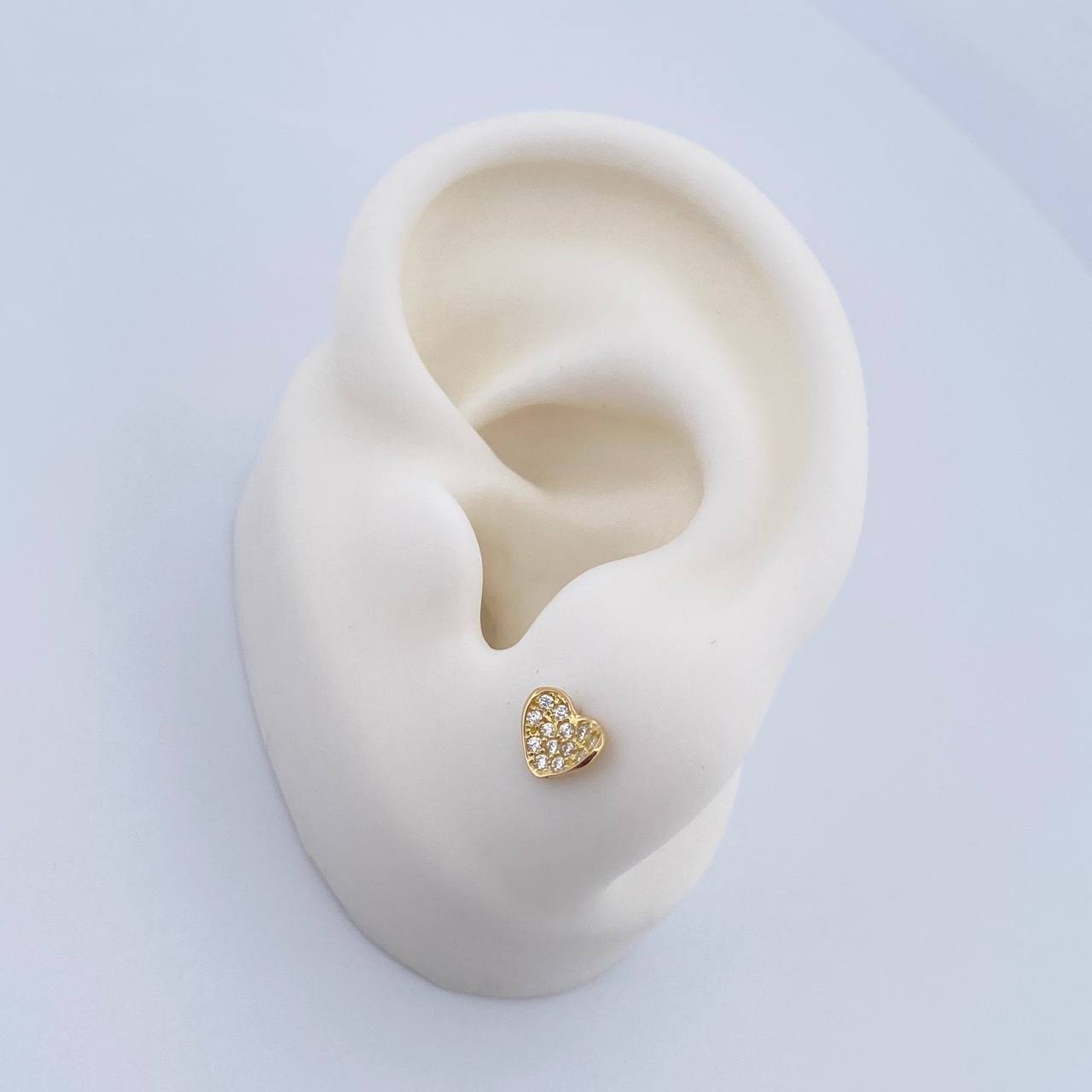 Topos Pliegue Corazon 0.85gr /  Oro Amarillo 18K &