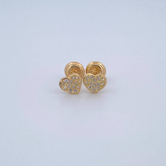 Topos Pliegue Corazon 0.85gr /  Oro Amarillo 18K &