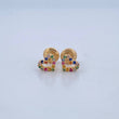 Stud Earrings Heart Silhouette 0.85gr / 18K Yellow Gold &