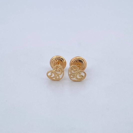Topos Silueta Corazones 0.65gr / Oro Amarillo 18K &