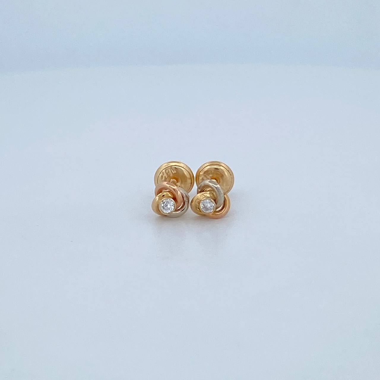 Stud Earrings Helix 0.8gr / Three 18K Golds &
