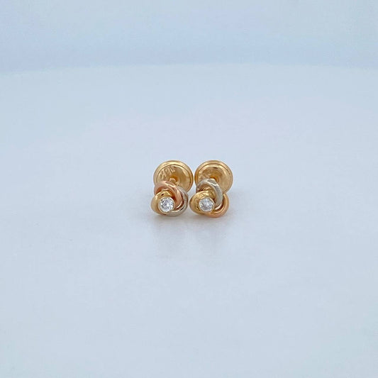 Stud Earrings Helix 0.8gr / Three 18K Golds &