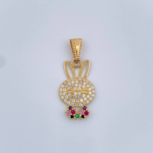 Dije Rostro Conejo 1.35gr / 1 in / Oro Amarillo 18K %