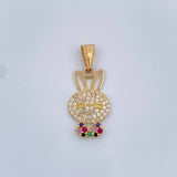 Dije Rostro Conejo 1.35gr / 1 in / Oro Amarillo 18K %