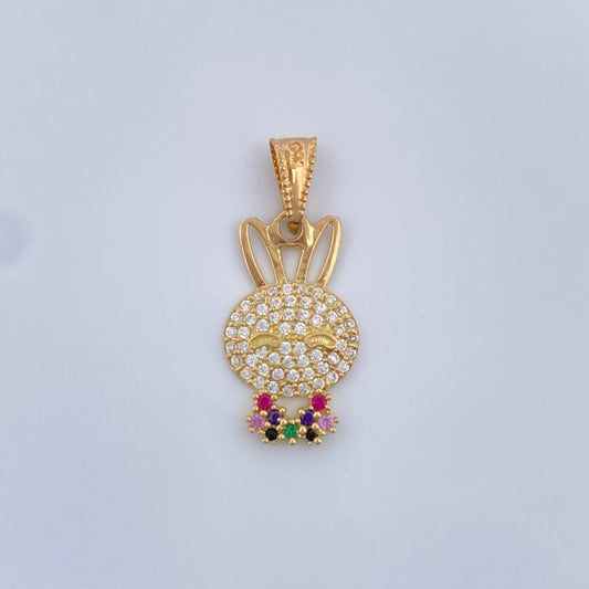 Dije Rostro Conejo 1.4gr / 1 in / Oro Amarillo 18K %