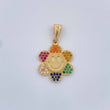 Dije Flor Cara Feliz 1.8gr / 1 in / Oro Amarillo 18K %