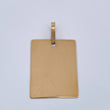 Dije Placa Rectangular 1.85gr / 1 1/4 in / Oro Amarillo 18K %