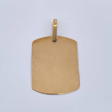 Dije Placa  1.6gr / 1 1/4 in / Oro Amarillo 18K $