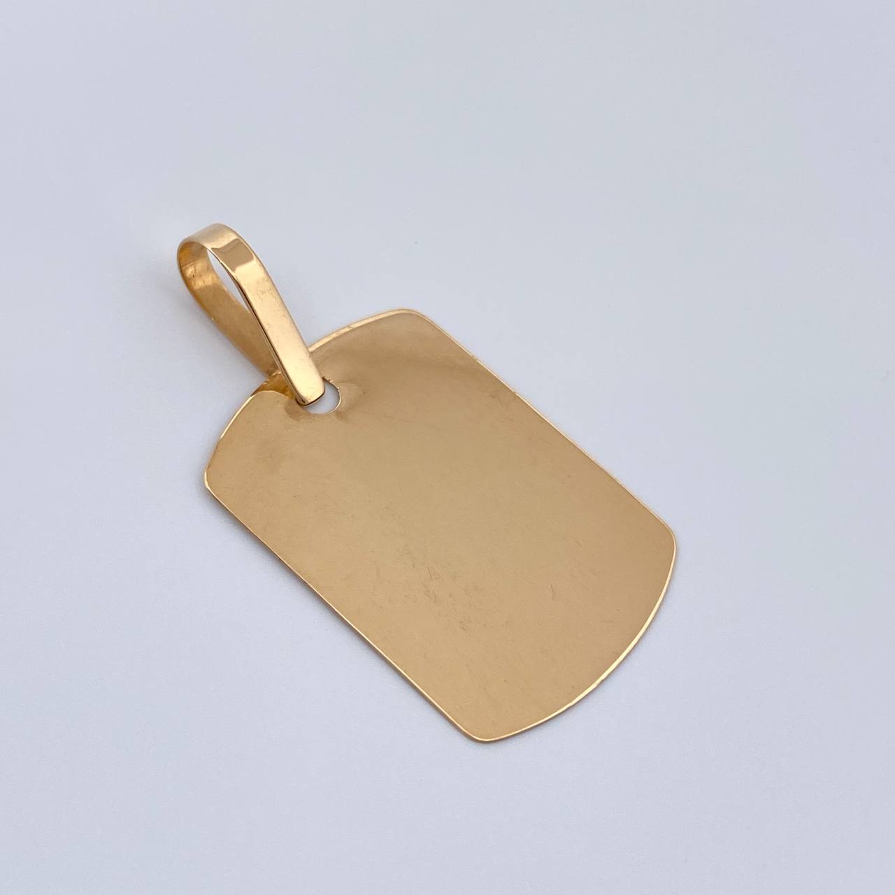 Dije Placa 1gr / 1 in / Oro Amarillo 18K &