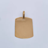 Dije Placa 1.6gr / 1 1/4 in / Oro Amarillo 18K %