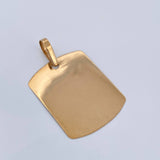 Dije Placa 1.6gr / 1 1/4 in / Oro Amarillo 18K %
