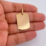 Dije Placa 1.6gr / 1 1/4 in / Oro Amarillo 18K %