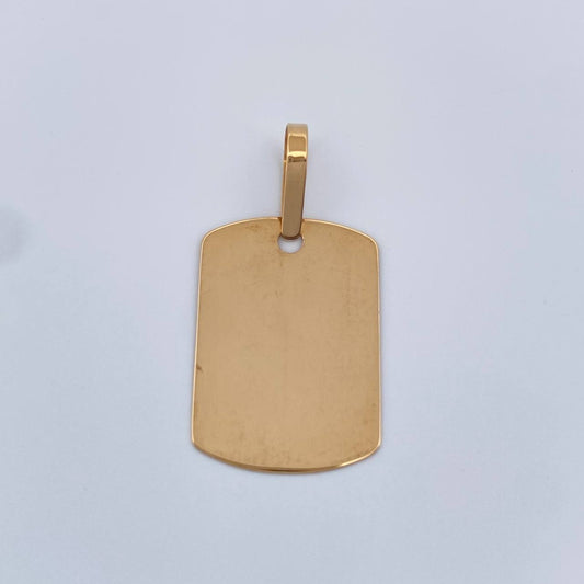 Dije Placa 1.15gr / 1 in / Oro Amarillo 18K %