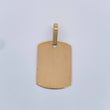 Dije Placa 1.2gr / 1 in / Oro Amarillo 18K %