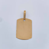Dije Placa 1.2gr / 1 in / Oro Amarillo 18K %