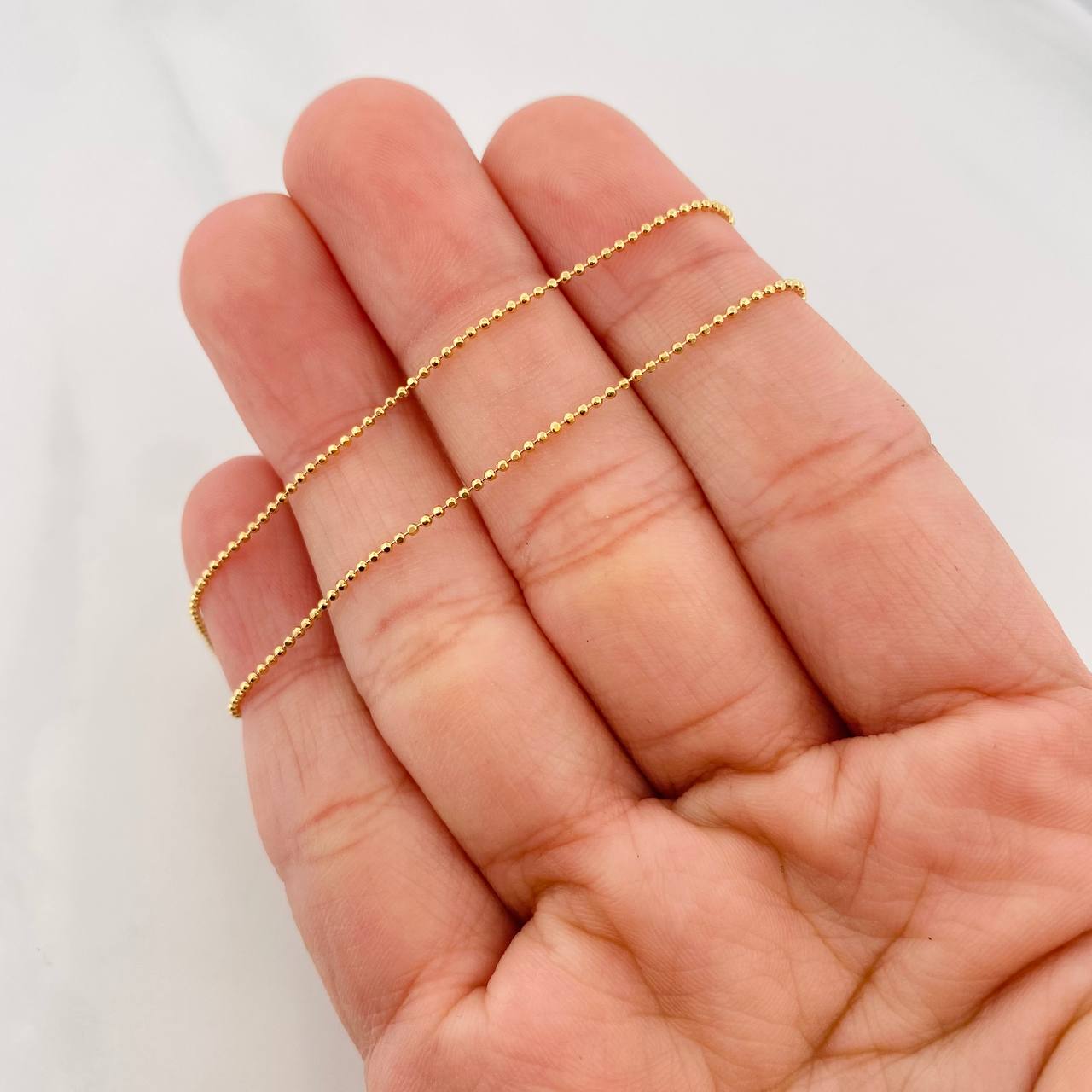 Cadena Militar 2g / 18 in / 0.95mm Oro Amarillo 18K