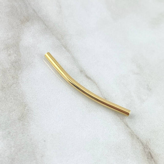 Herraje Cilindro 0.5gr / 4cm / Liso Oro Amarillo 18K ©